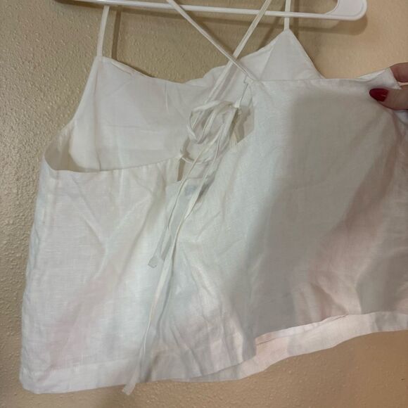 Rails White linen Tank Top L - Picture 3 of 5